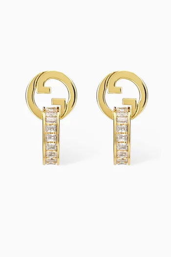 Blondie Intertwined Crystal Earrings in Gold-tone Brass