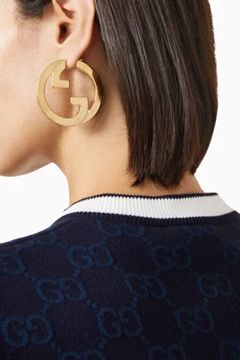 Blondie Cut-out Hoop Earrings in Gold-tone Metal