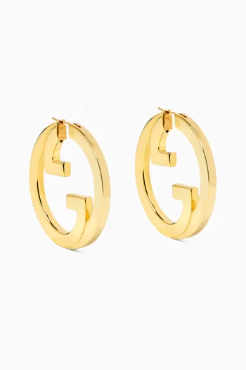 Blondie Cut-out Hoop Earrings in Gold-tone Metal