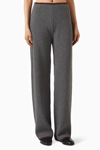 Straight-fit Pants in Rib-wool