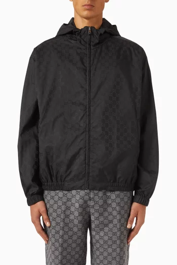 Hooded Jacket in GG Nylon