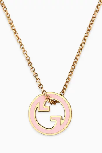 Blondie Pendant Necklace in Enamel & Gold-tone Brass