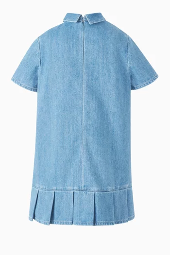 Web-trim Dress in Denim