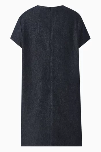 Pleated Dress in Denim