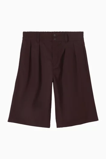 Pleated Pants in Cotton Poplin