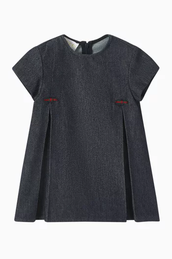 فستان بطيات دينم