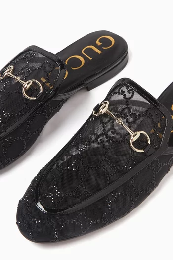 Princetown GG Crystal-embellished Loafers in Mesh