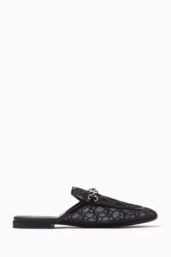 Princetown GG Crystal-embellished Loafers in Mesh