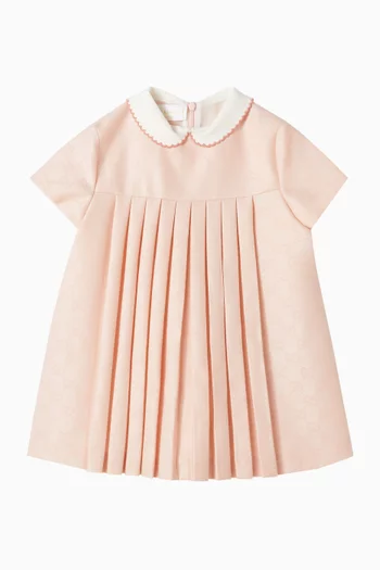 Pleated Dress in GG Flannel