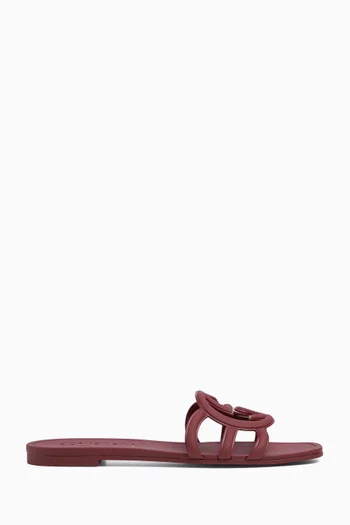 Interlocking G Slide Sandals in Rubber