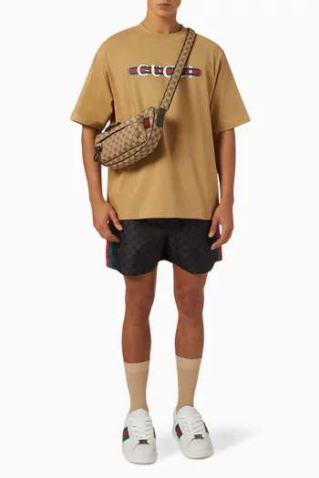 GG-print Swim Shorts in Nylon