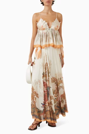 Flower Bust Cami Top in Georgette