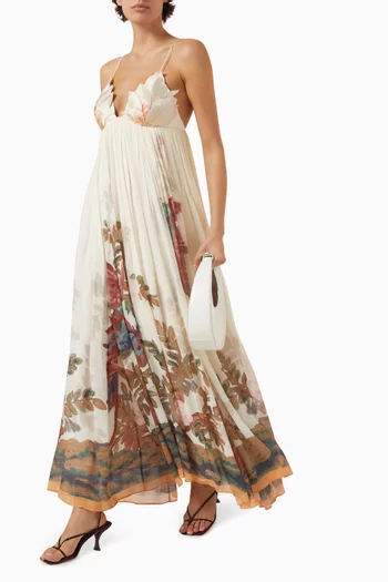 Flower Bust Dress in Georgette