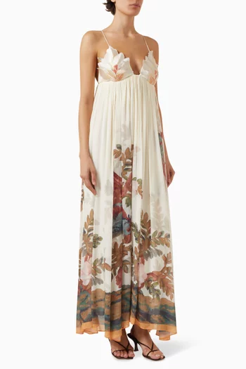 Flower Bust Dress in Georgette