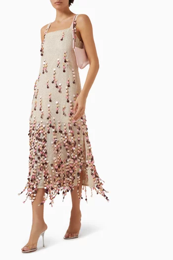 Periscopes Sequin-embellished Dress in Cotton