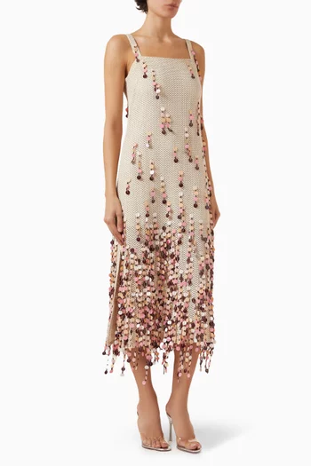 Periscopes Sequin-embellished Dress in Cotton