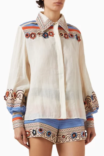 Rise Yoke Blouse in Tencel Twill