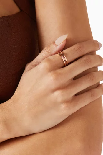 Alif Brilliance Ruby Ring in 18kt Rose Gold