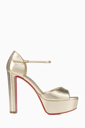 Sandaloo 130 Platform Sandals in Laminated Nappa Leather