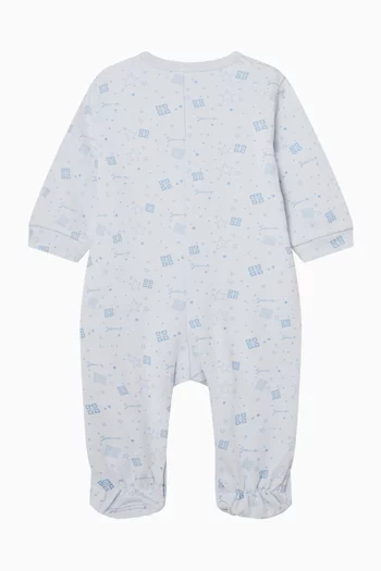 Logo Sleepsuit in Cotton
