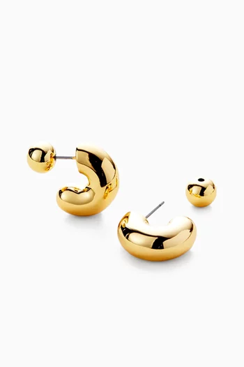 Small Tome Hoops in 14kt Gold-plated Brass