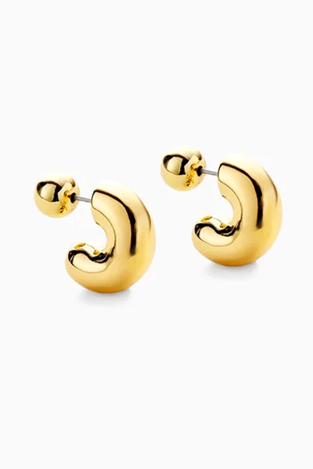 Small Tome Hoops in 14kt Gold-plated Brass