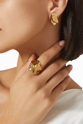 Portia Earrings in 14kt Gold-plated Brass