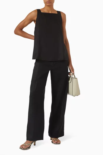 Tie-back Top in Linen