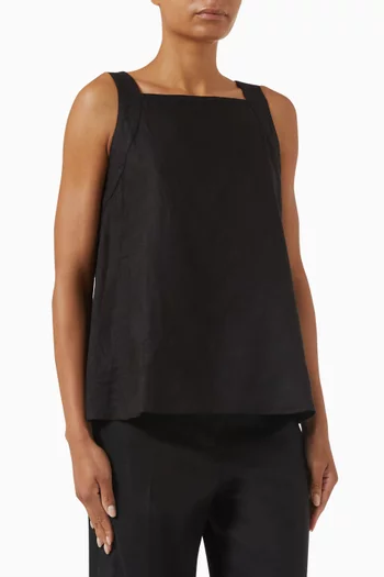 Tie-back Top in Linen