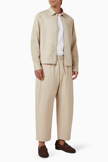 Zipped Shirt in Twill