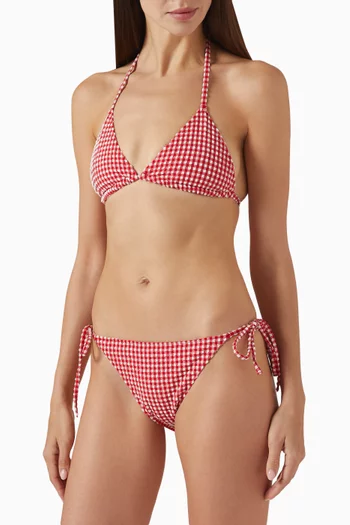 Sabrina Gingham Bikini Set in Seersucker