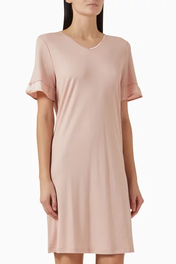 فستان بيجاما كلير قصير قطن مودال