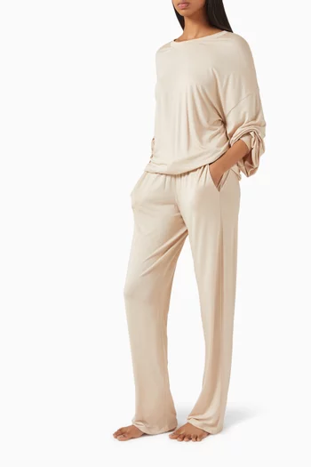 Long-sleeve T-shirt in Modal-blend