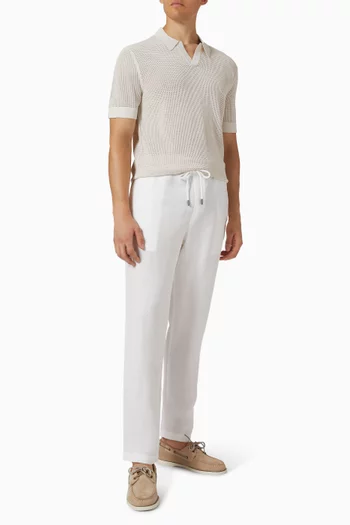 Polo Shirt in Mesh Knit