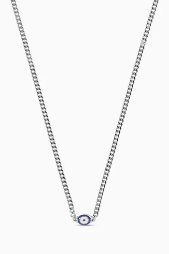 قلادة سنجل بحلية عين حسود فضة