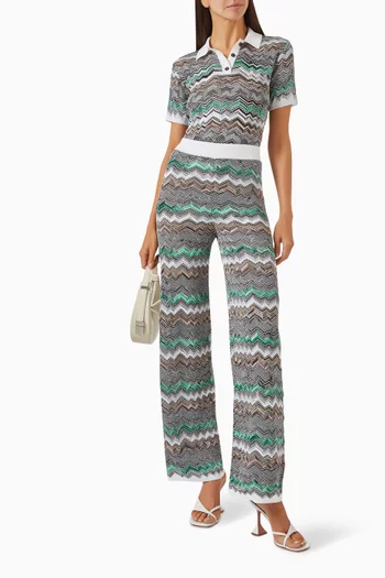 Zigzag Knit Pants