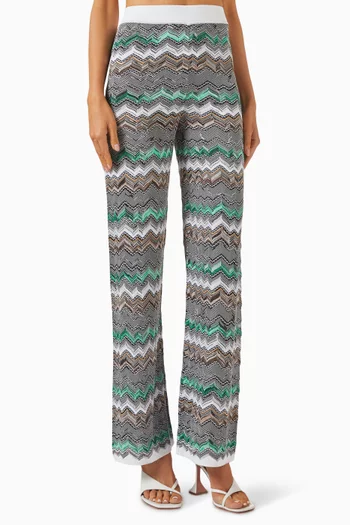 Zigzag Knit Pants