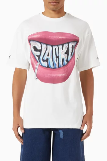 x A$AP Rocky Flacko Smile T-shirt in Cotton Jersey