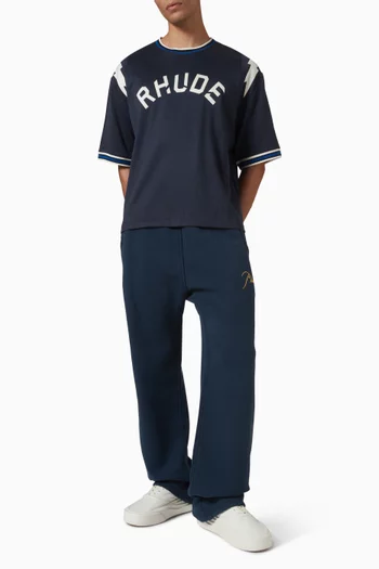 تي شيرت رينجر بطبعة صاعقة برق وشعار الماركة قطن