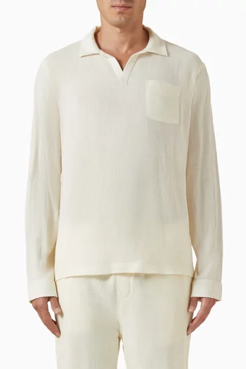 Gauze Popover Shirt in Cotton & Linen