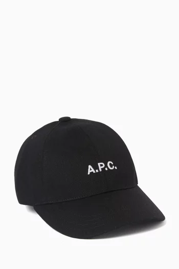 Charlie Baseball Cap in Cotton-canvas