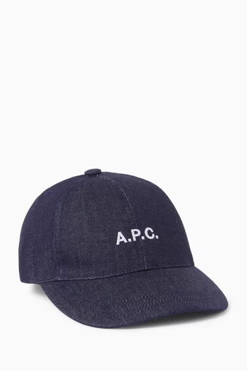 Charlie Baseball Cap in Denim