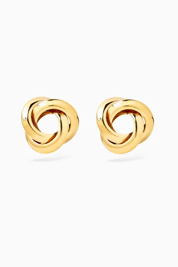 1980s Vintage Statement Knot Clip-On Earrings