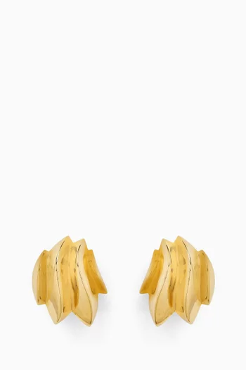 1980s Statement Stylised Clip-On Earrings