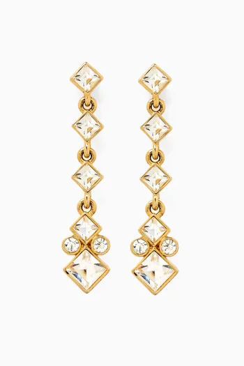 1980s Vintage Chandelier Drop Earrings