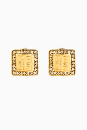 1980s Vintage Square Clip-on Earrings