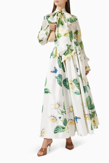 بلوزة فريا برباط عند الرقبة حرير