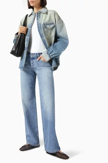 Danielle Shirt Jacket in Denim