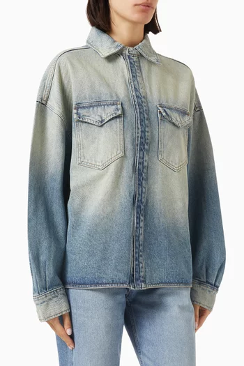 Danielle Shirt Jacket in Denim
