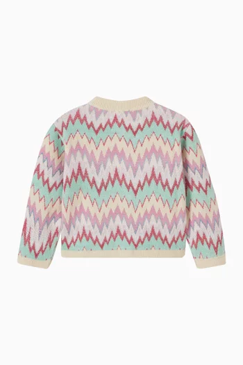 Zig Zag Knitted Cardigan